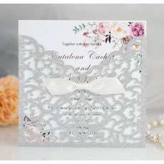 Wedding Invitation Card Glitter Paper Beautiful Invitation Personalized Custom Greeting Card